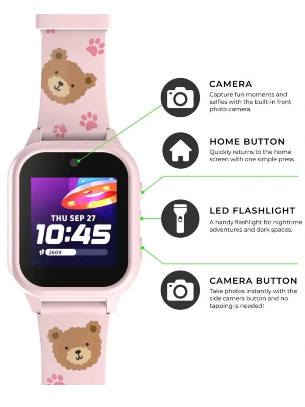 PlayZoom 4 Smartwatch with Camera - Teddy Bear ~ New
